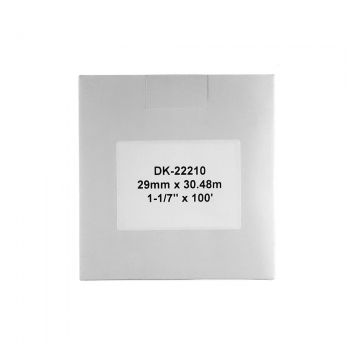 Etichete compatibile Brother DK-22210, 29mmx30.48m, modul continuu, suport din plastic inclus DK22210-big