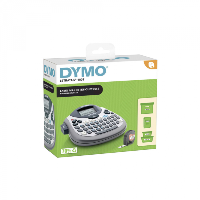 Dymo LetraTag LT-100T label maker, 2-line label editing, direct thermal printing or thermal transfer, 2174591 [26]
