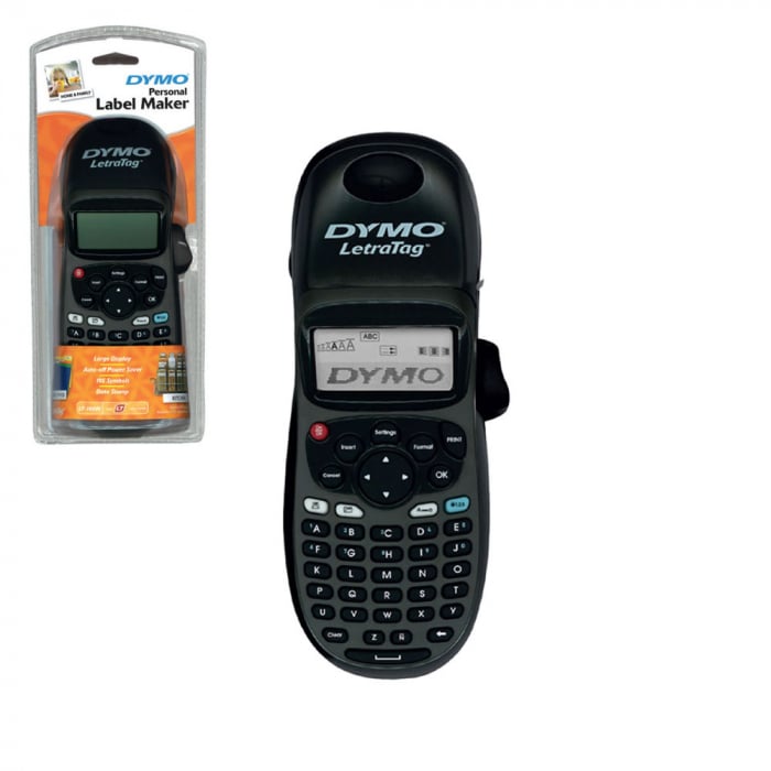 Dymo LetraTag LT-100H, ABC keyboard, included 1 tape Letratag labels white paper 2125197 [1]