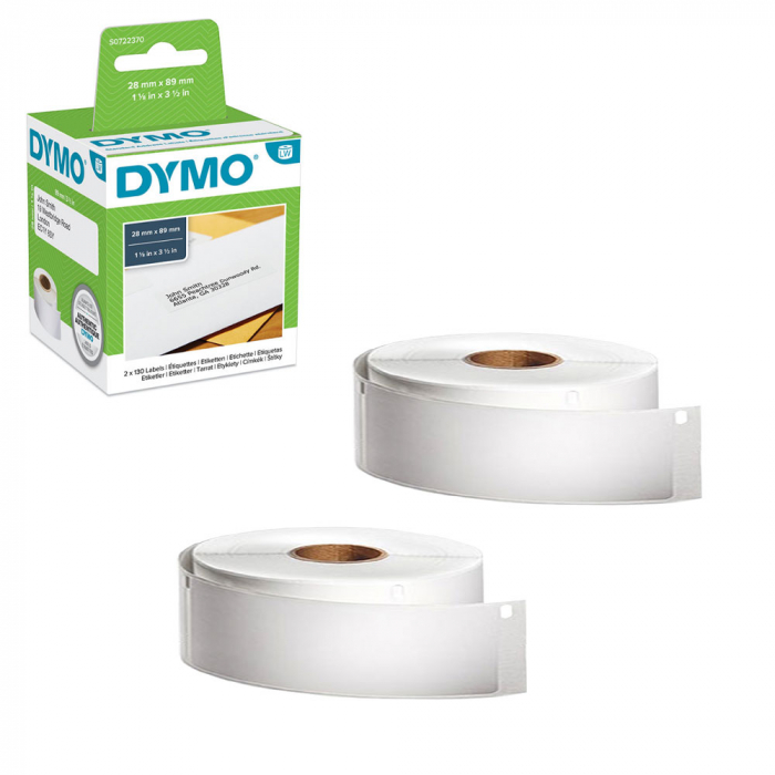 Address Standard Original LabelWriter 28 x 89 mm, White, 2 rolls/box, Dymo LW 99010 S0722370-big