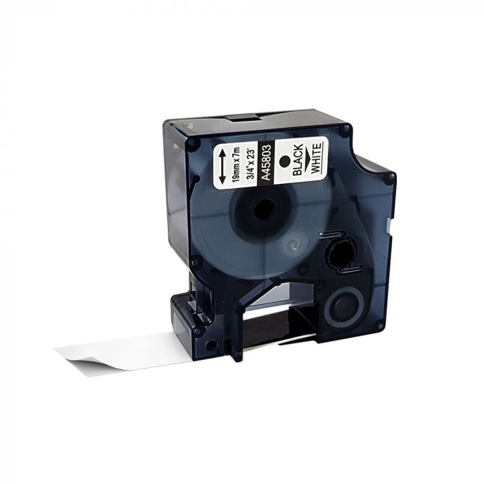 Set 3 Etichete 19mm x 7m negru/alb compatibile Dymo S0720830 45803, pentru gama Dymo Labelamanger [6]