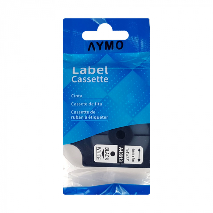 Etichete CD/DVD 6mm x 7m alb compatibile Dymo S0720780 43613, pentru gama Dymo Labelamanger si Aimo D1600 [5]