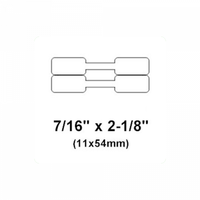 Etichete bijuterii 11mm x 54mm, plastic alb, punte neadeziva 11351-big