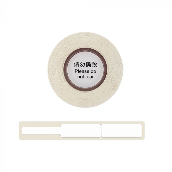 Etichete stegulet D30S 12.5 x 74mm + 35mm, etichete cabluri, albe, hartie termica ecologica, 65 etichete/rola-big