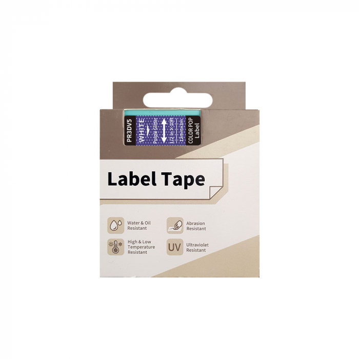 AIMO glitter labels color pop 12mm x 3m, white/purple, AIMO D1600, PR3DV5 [2]