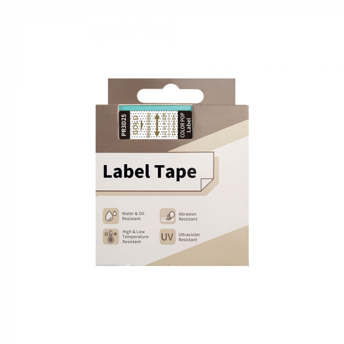 Etichete cu sclipici AIMO color pop 12mm x 3m, auriu/alb, AIMO D1600, PR3D24 [2]