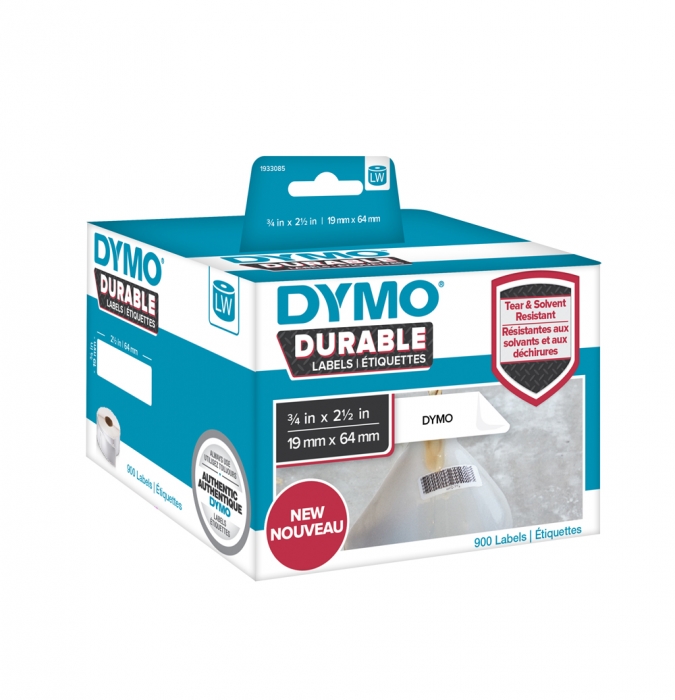 Barcode Industrial Plastic Labels LabelWriter Durable, 19 x 64 mm, Dymo LW 2112284 1933085-big