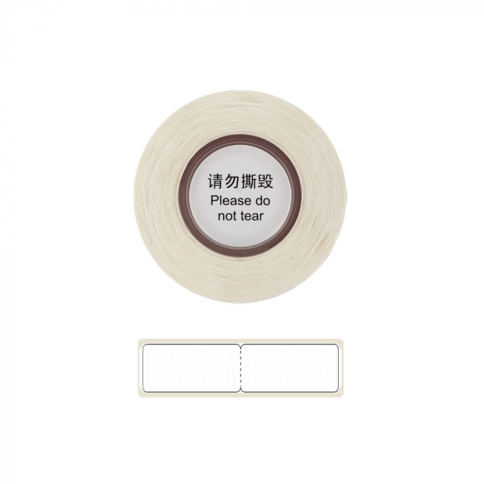 Etichete bijuterii D30S 14 x 74mm, albe, hartie termica ecologica, 95 etichete/rola-big