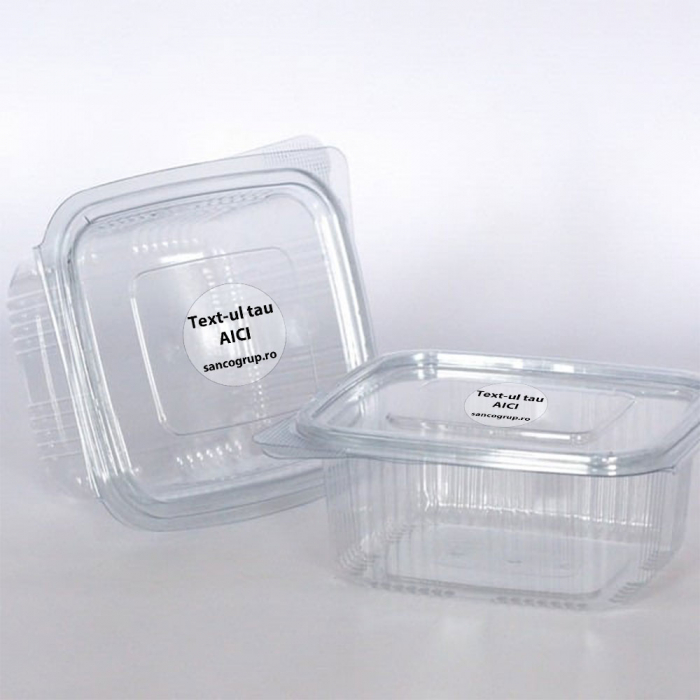 Etichete Mega Image rotunde plastic, negru/transparent Ø70 mm, 110 etichete/rola, pentru imprimanta Aimo M200, WY7070-110TT-big