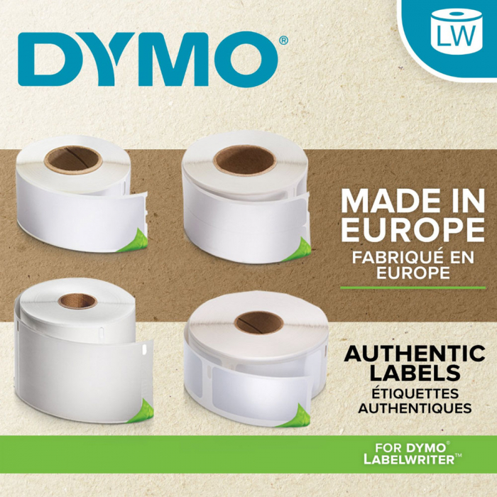 Set 6 x Etichete originale ecusoane nume DYMO LabelWriter 89 x 41 mm albe DYMO LW 11356 S0722560 [4]