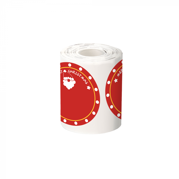 Santa Claus red plastic round labels Ø 50 mm for the printer AIMO Phomemo M110 M200 M220 140HE [2]