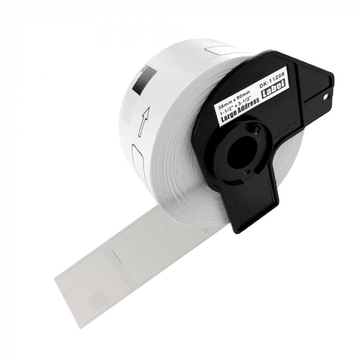 Set 10 x etichete compatibile Brother DK-11208, 38mm x 90mm, suport din plastic inclus DK11208-big
