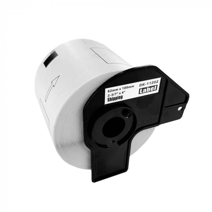 Etichete DK-11202 albe 62 x 100mm suport plastic inclus compatibile Brother DK-11202 DK11202 [4]