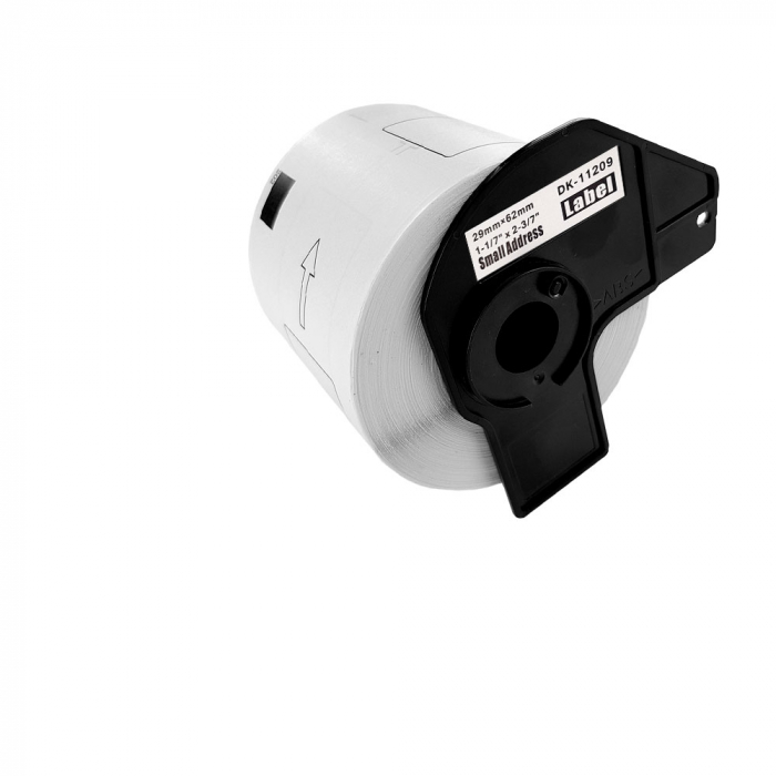 Set 3 Etichete DK-11209 albe 29mm x 62mm suport plastic inclus compatibile Brother DK-11209 DK11209 [3]