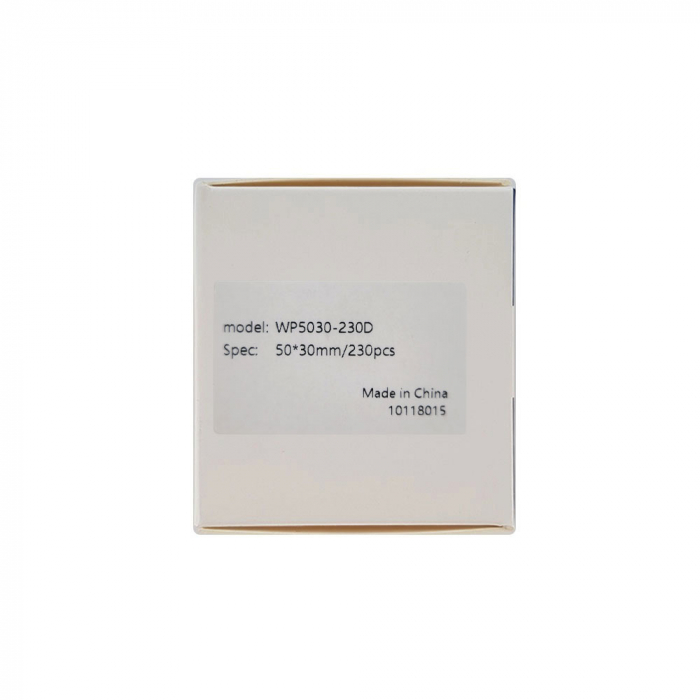 Etichete termice scolare 50 x 30mm preimprimate Name negru/rosu, poliester alb, 230 etichete/rola, pentru imprimantele M110 si M200 WP5030-230D-big