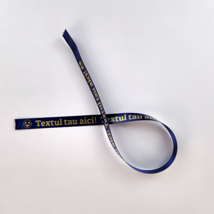 AIMO textile labels 12mm x 2m, satin, gold/dark blue, thermal transfer, only for AIMO P12PRO, Q5-RN34 [2]