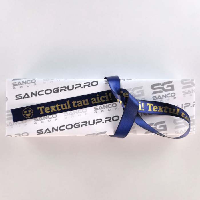 AIMO textile labels 12mm x 2m, satin, gold/dark blue, thermal transfer, only for AIMO P12PRO, Q5-RN34 [3]