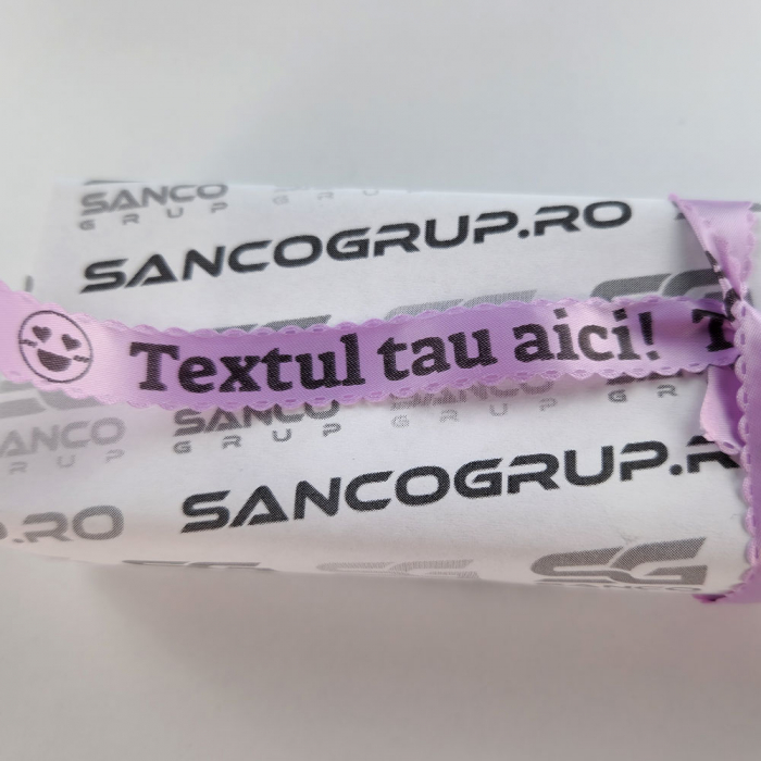 Banda etichete satin AIMO 12mm x 2m, negru/violet, margini ondulate, doar pentru AIMO P12PRO, Q5-WRV31 [4]