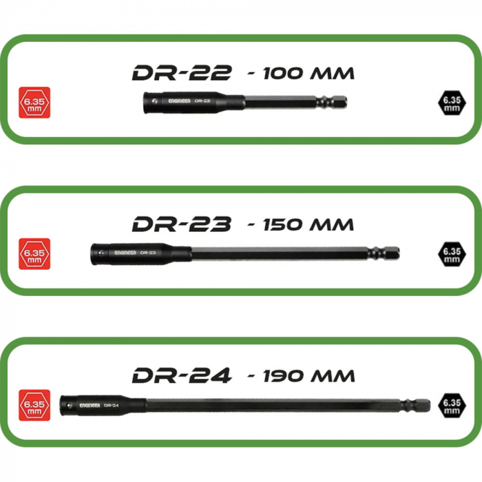 Universal extension for standard extractor bits Engineer DR-22, 100 mm [4]
