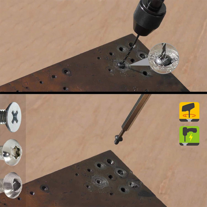 4 in 1 Screw Extractor Set 4 in 1 Used Head Screws ENGINEER DBZ-20, Made in Japan [6]