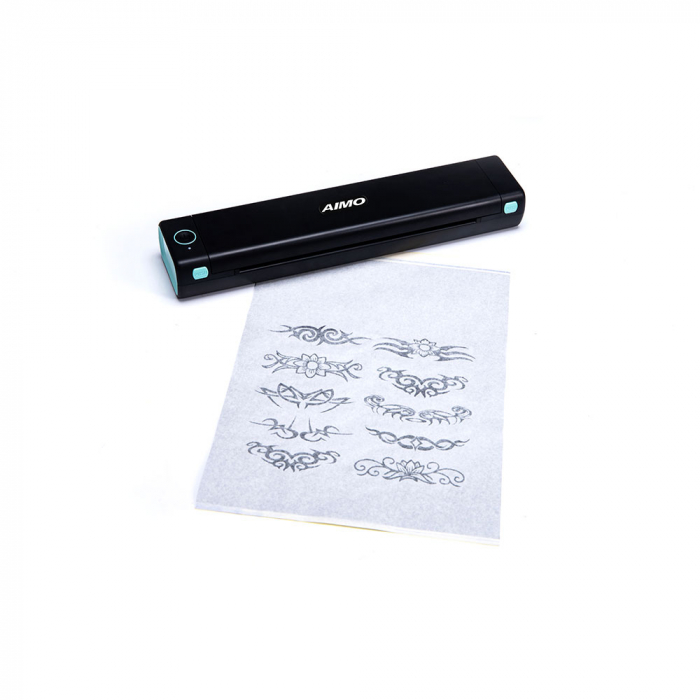 Hartie termica AIMO Tattoo, 100 coli/pachet, pentru Imprimanta AIMO M08F si toata seria Brother PJ, AIMO DS-ZP139-Tattoo-A4 [5]