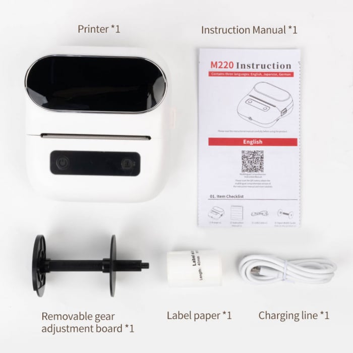 Thermal printer Aimo M220, large format labels, Bluetooth, Li-Ion battery 2200 mAh [2]