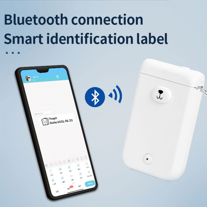 Aparat etichetat D30S Mini Polar Bear, imprimanta termica portabila, bluetooth, acumulator Li-Ion 1000 mAh [5]