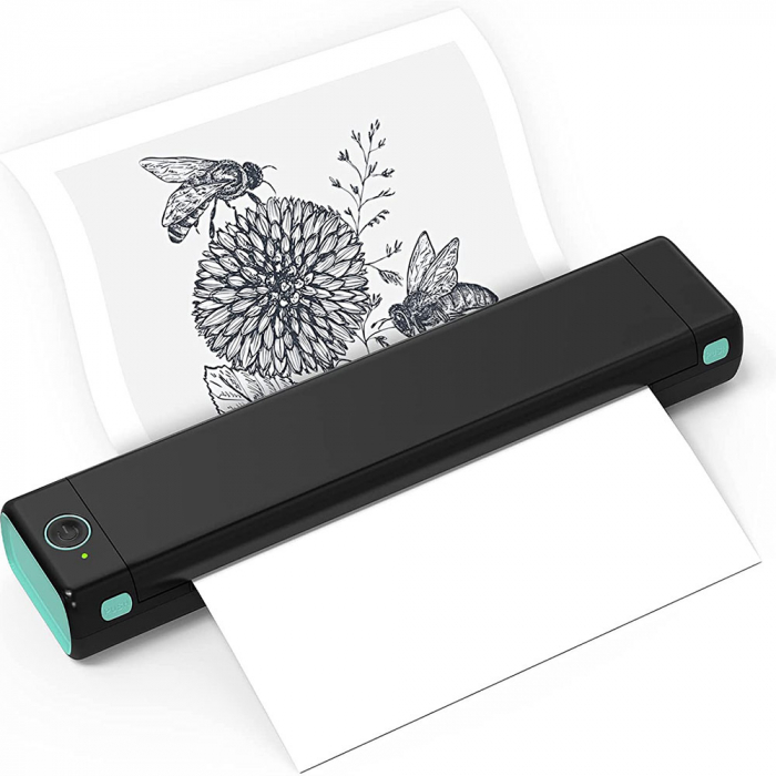 Imprimanta termica portabila A4 AIMO M08F, transfer termic direct, Printare sabloane tatuaj, conectare Bluetooth sau Type C, acumulator Li-Ion 1200 mAh, compatibila IOS, Android, MAC sau Windows [7]