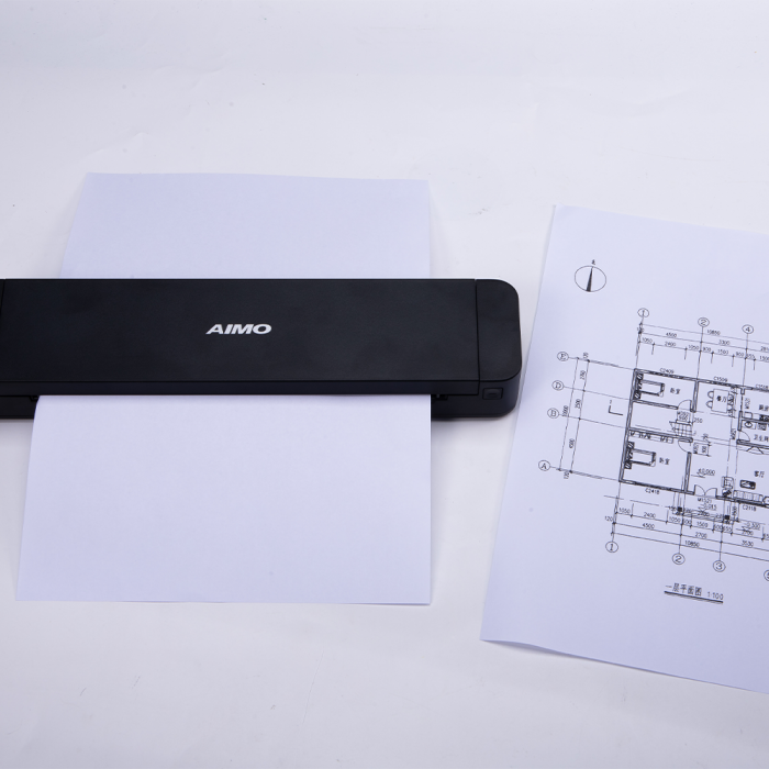 AIMO P832 full A4 portable thermal printer, 300 dpi, Bluetooth or Type C connection, Li-Ion 2000 mAh battery, compatible with IOS, Android, MAC or Windows [3]