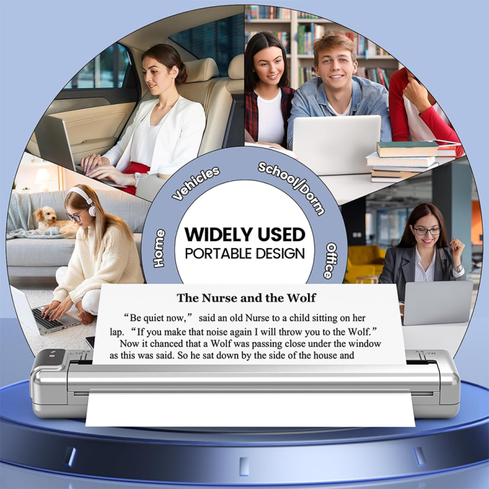 Imprimanta Termica Portabila AIMO A4 Q302 – 300 dpi, Format A4/A5/B5/Letter, Fara Cerneala [8]