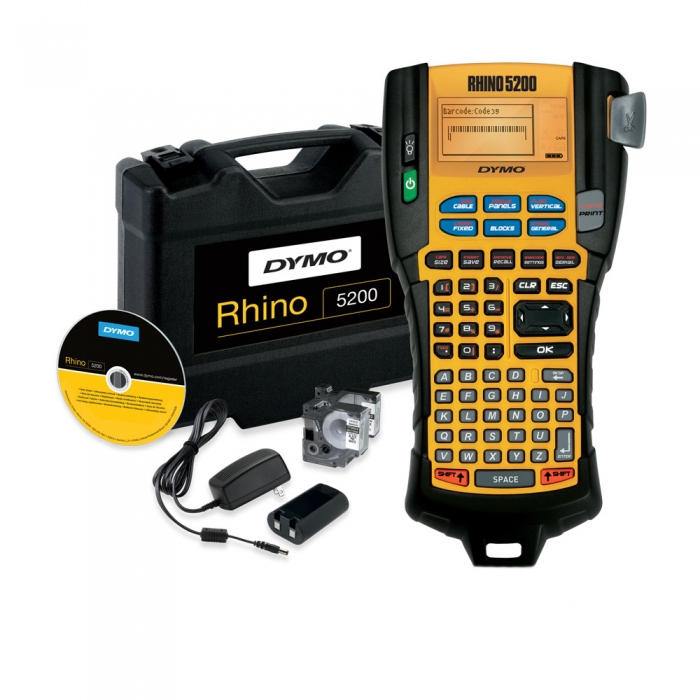 Aparat etichetat industrial Dymo Rhino 5200 kit cu servieta, ABC, 19mm, S0841400, 841400-big