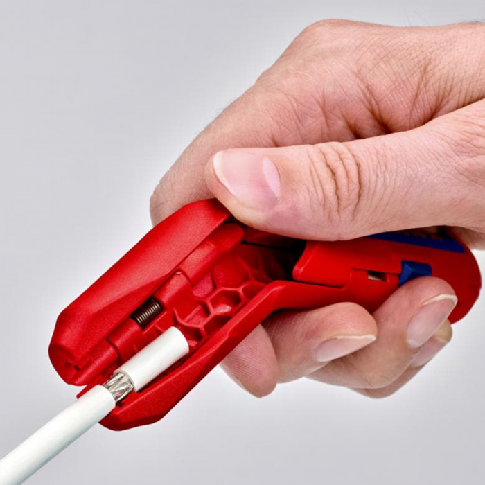 KNIPEX 16 95 03SB Ergonomic universal stripper, photovoltaic panel installations, including cutting insulation length [7]
