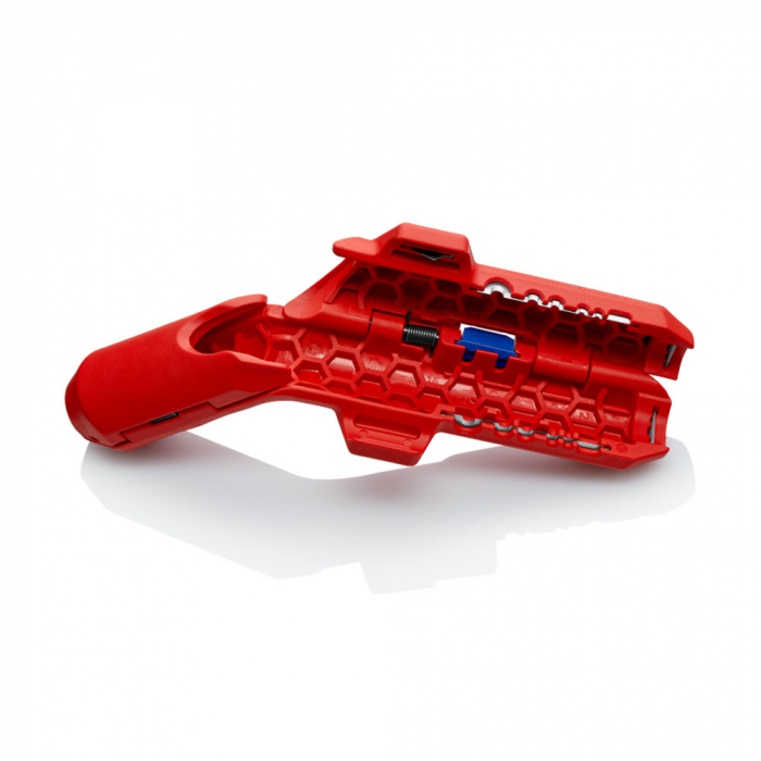 KNIPEX 16 95 02 SB Decablator universal ergonomic, pentru persoane stangace, inclusiv taiere izolatie pe lungime [12]
