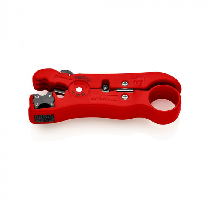 Universal Cable Stripping Tool for COAX, Network, and Telephone Cables KNIPEX 16 60 06 SB, 125 mm-big