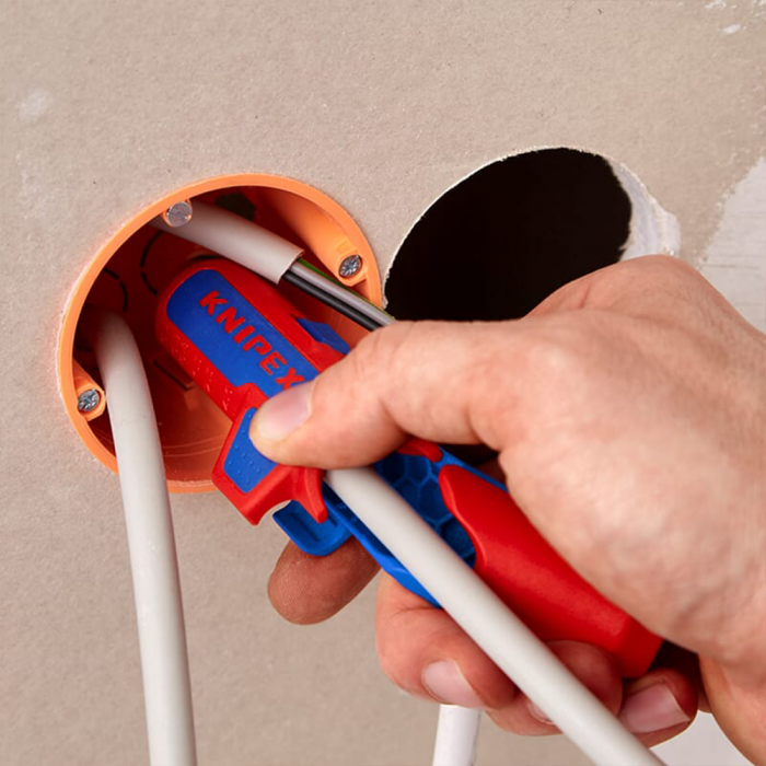 KNIPEX 16 95 03SB Ergonomic universal stripper, photovoltaic panel installations, including cutting insulation length [2]