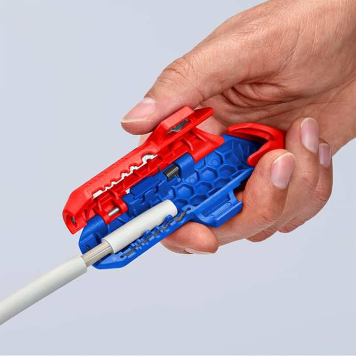 KNIPEX 16 95 03SB Ergonomic universal stripper, photovoltaic panel installations, including cutting insulation length [5]