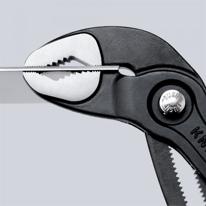 KNIPEX Cobra, 150 mm adjustable pliers for installers, parrot pliers, self-locking device, red handle sleeves, alligator pliers, 87 01 150 [6]