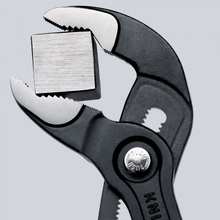 Cleste reglabil, KNIPEX Cobra cu arc, 250 mm pentru instalatori, cleste papagal, dispozitiv autoblocare, manere plastic, cleste aligator, 87 11 250 [6]