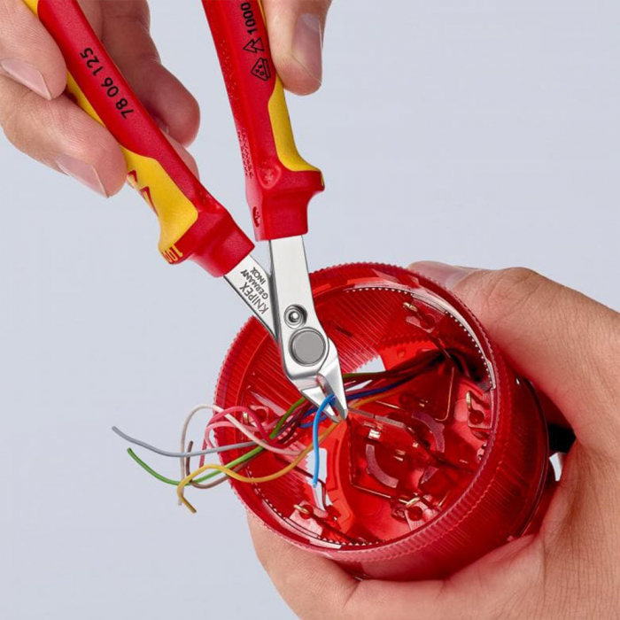 KNIPEX 78 06 125 High precision electronic pliers, VDE tested, stainless steel-big