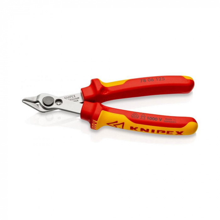KNIPEX 78 06 125 High precision electronic pliers, VDE tested, stainless steel-big