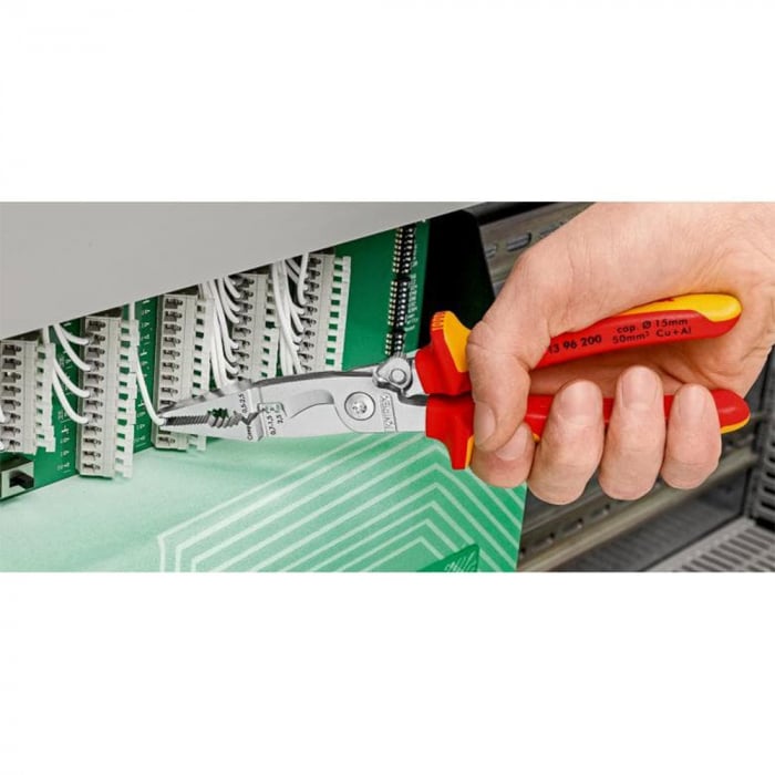 KNIPEX Clește VDE profesional multifunctional pentru instalații electrice 6 in 1, 200 mm, 1396200-big