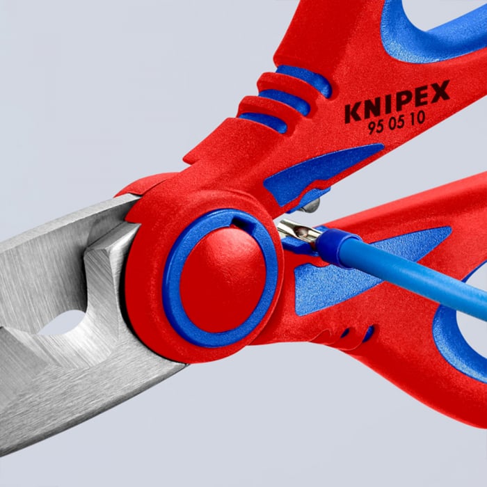 KNIPEX Electricians scissors, grimping ferules, multicomponent handles, 160 mm, 95 05 10 SB [7]