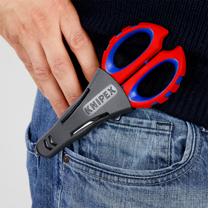 KNIPEX Electricians scissors, grimping ferules, multicomponent handles, 160 mm, 95 05 10 SB [3]
