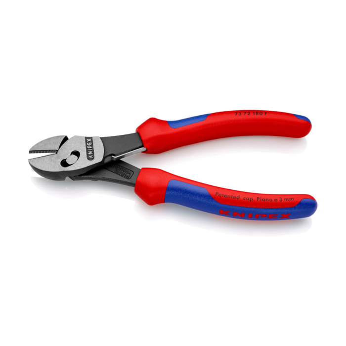 KNIPEX TwinForce, High Performance Diagonal Cutters with opening spring, 180mm, multicomponent handle, Ø 5,5 mm, KNIPEX 73 72 180 F [8]