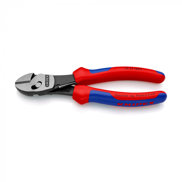 KNIPEX TwinForce, High Performance Diagonal Cutters with opening spring, 180mm, multicomponent handle, Ø 5,5 mm, KNIPEX 73 72 180 F [9]