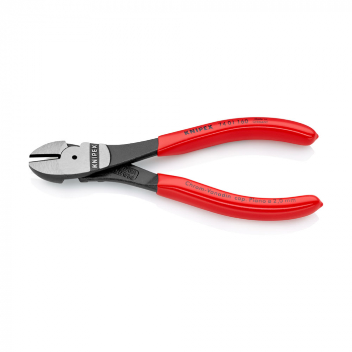 High Performance Diagonal Cutter, 160mm, plastic handle, Ø 3,4 mm, KNIPEX 74 01 160 [4]