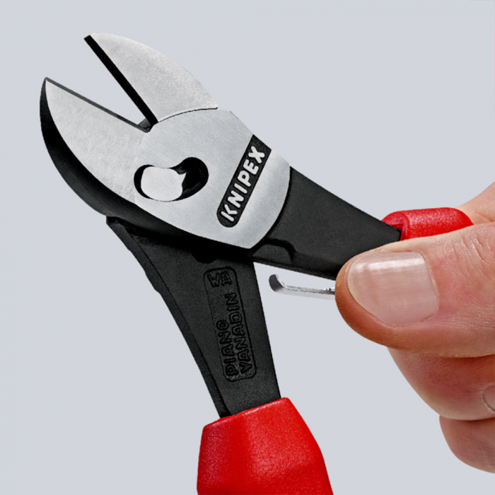 KNIPEX TwinForce, High Performance Diagonal Cutters with opening spring, 180mm, multicomponent handle, Ø 5,5 mm, KNIPEX 73 72 180 F [4]