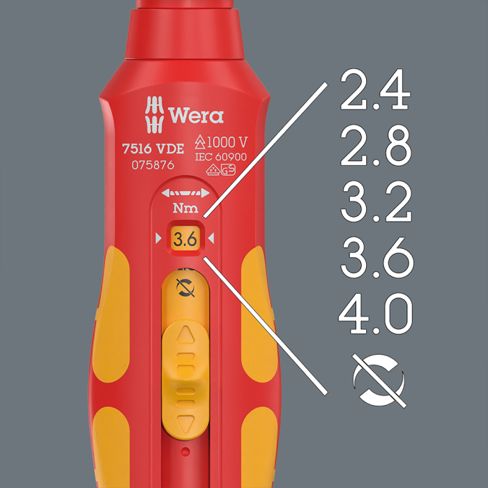 Wera 7516 VDE Safe-Torque Speed Screwdriver, 2.4-4 Nm [3]
