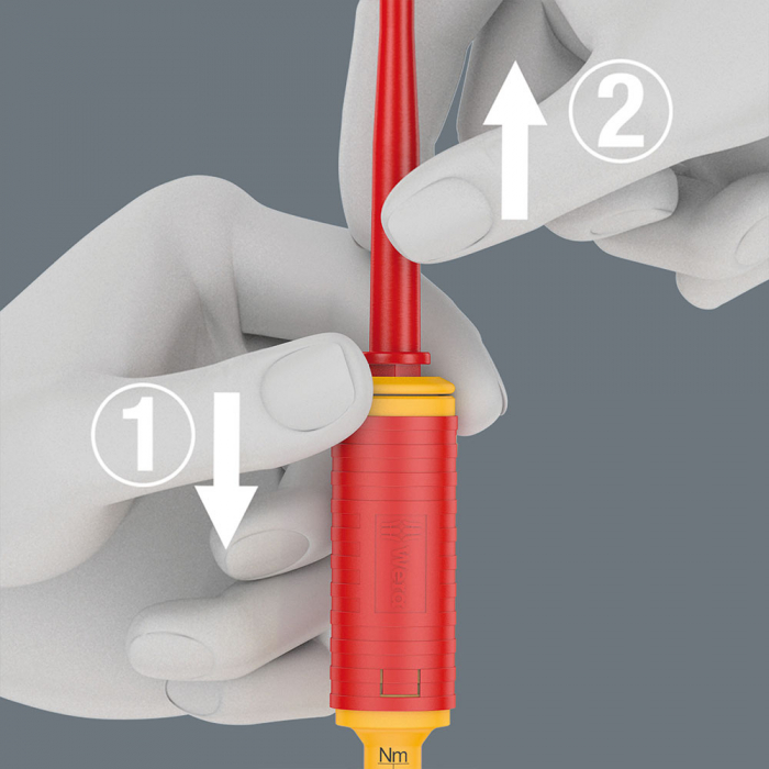 Screwdriver bit Kraftform Kompakt VDE WERA 68 iS #2 Square head x 154 mm corrosion protection red insulation 05003418001 [5]