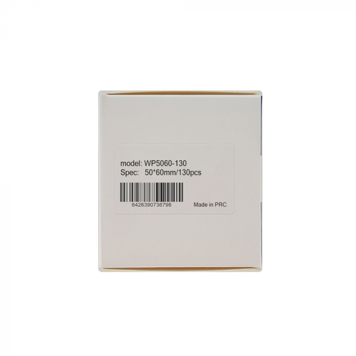 Multi-purpose thermal labels, 50 x 60mm, paper white, permanent, 1 roll, 130 labels/roll, for M110 and M200 printers-big
